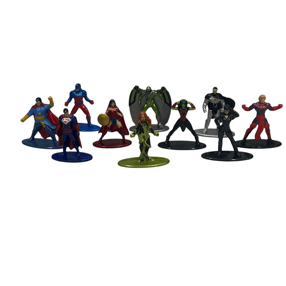 DC Comics Nano Metalfigs Lot of 10 Jada Toys Die-Cast Mini Figures Kingdom Come